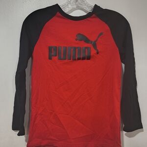 Puma Red and Black Long Sleeve Shirt